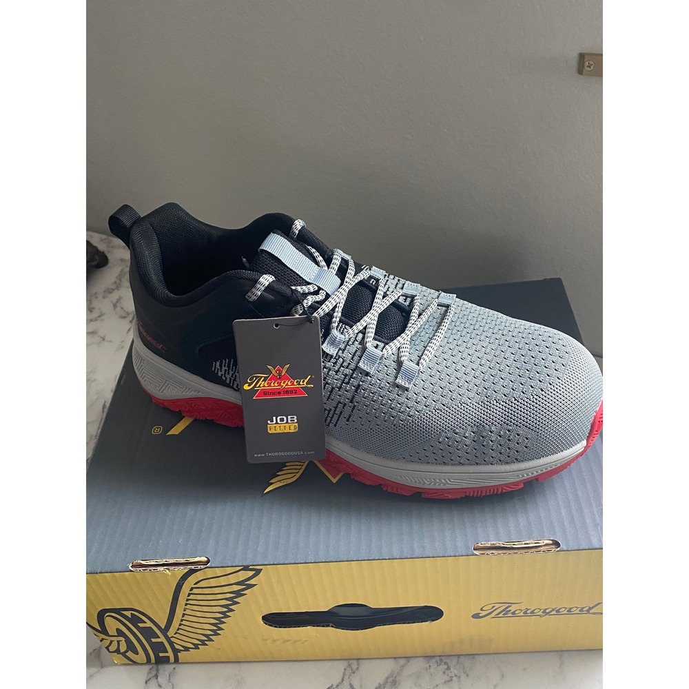 Thorogood Crosstrek Composite Toe Work Shoes Mens 15M Grey Black 809-2100